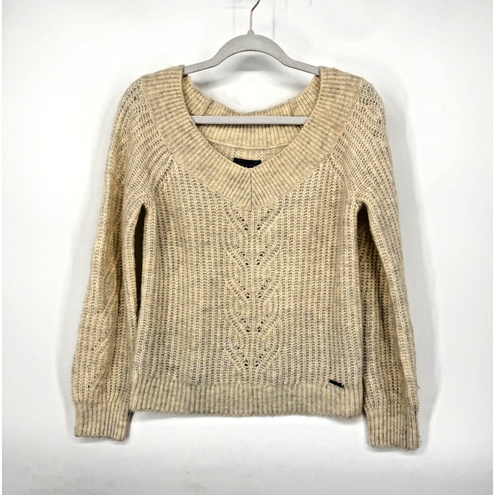 Abercrombie‎ & Fitch Pullover Knit Sweater Size M V-Neck Preppy Y2K Academia